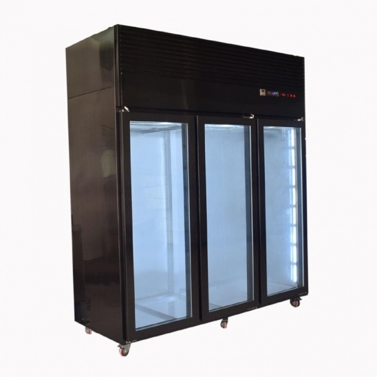 Direto da fábrica 304 de aço inoxidável porta de vidro seca e envelhecida carne de exibição de gabinete 