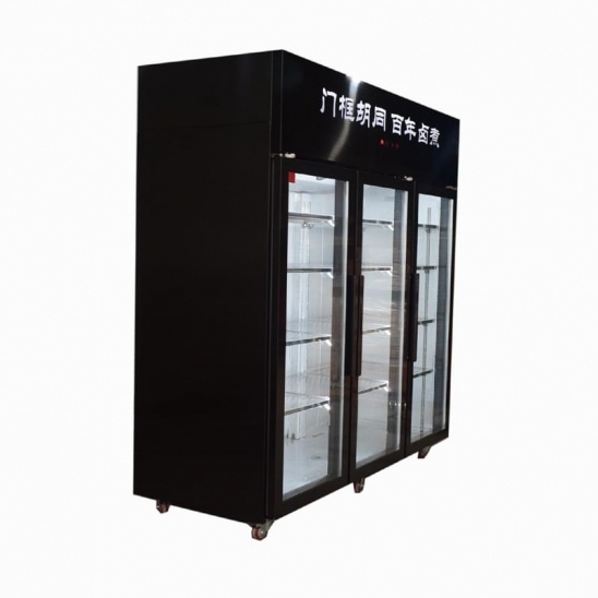 Personalizado 3 portas de aço inoxidável conservação de alimentos apresentar cozinha freezer 