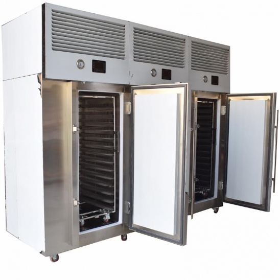Venda direta de Menos 40 graus de aço inoxidável, carrinho de três porta blast freezer 
