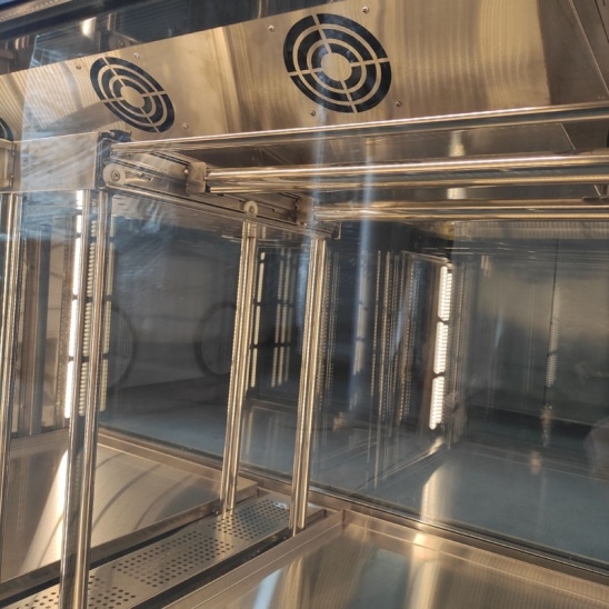 gabinete de maturação de carne seca de aço inoxidável preto de mesa personalizado 