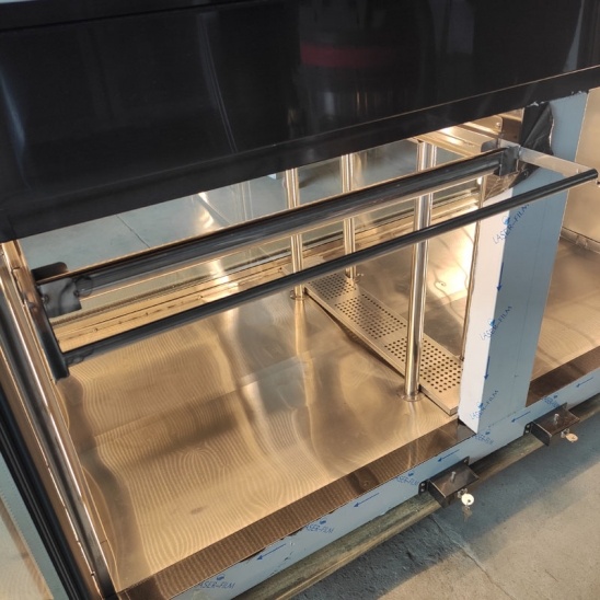 gabinete de maturação de carne seca de aço inoxidável preto de mesa personalizado 