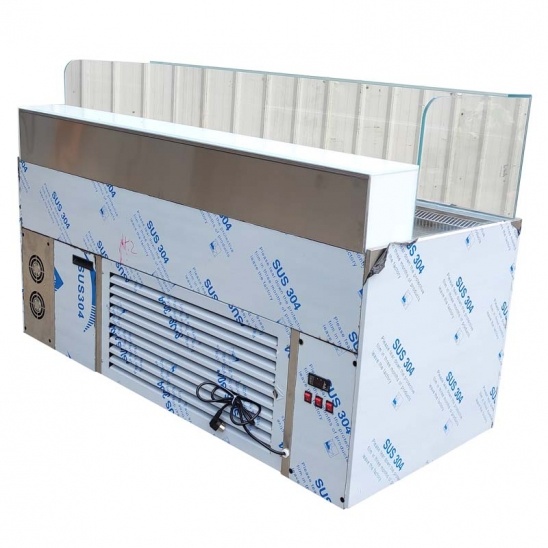 refrigerador de alimentos refrigerado a ar de aço inoxidável personalizado 
