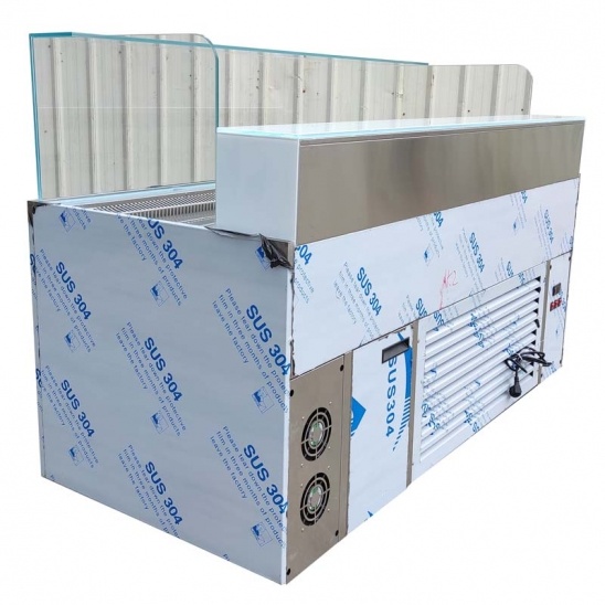 refrigerador de alimentos refrigerado a ar de aço inoxidável personalizado 