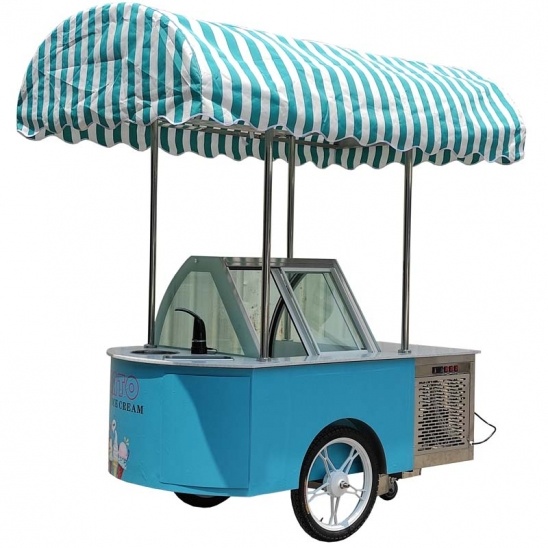 móvel personalizado gelato carrinho de congelador com display de sorvete 
