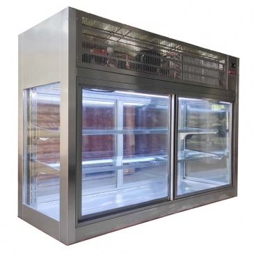 freezer de exposição de porta de vidro de panela quente