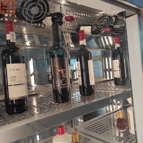 personalizado frente e verso refrigerador de vidro de vinho com bebida gelada 