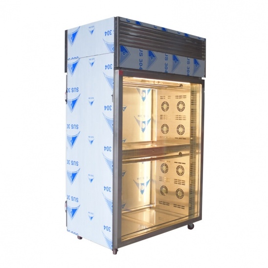 congelador de refrigeração de ar refrigerado com porta dupla de aço inoxidável ganso frango pato 
