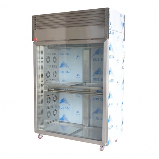 congelador de refrigeração de ar refrigerado com porta dupla de aço inoxidável ganso frango pato 